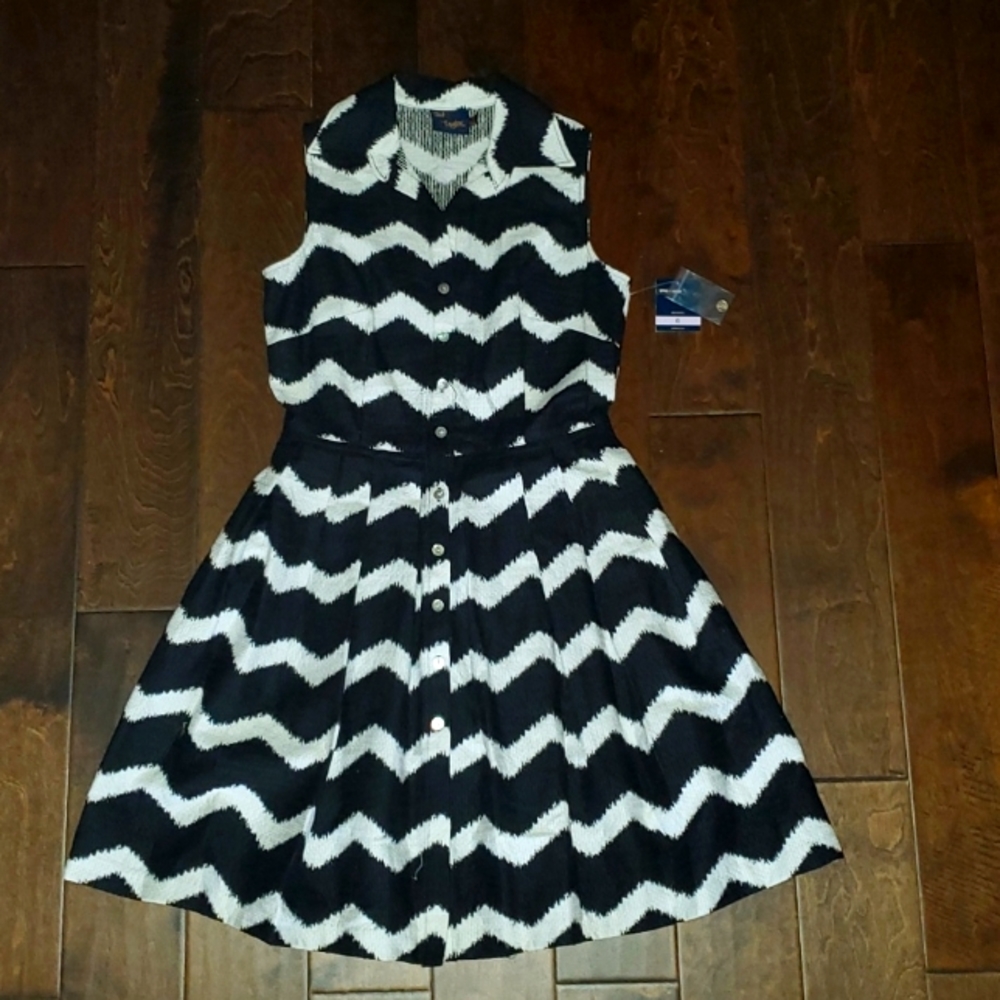 Just Taylor Sleevless Pleated Dress Sz 6